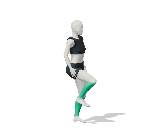 4-stage balance test, step 4: On one foot