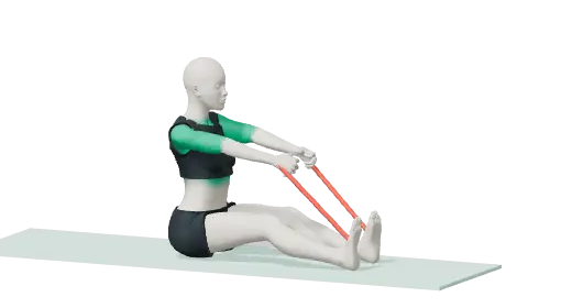 Animation of Seated band row