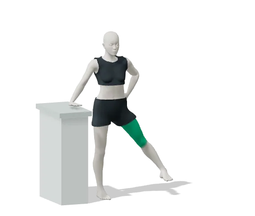 Side leg raise, step 2: Lift the straight leg out to the side