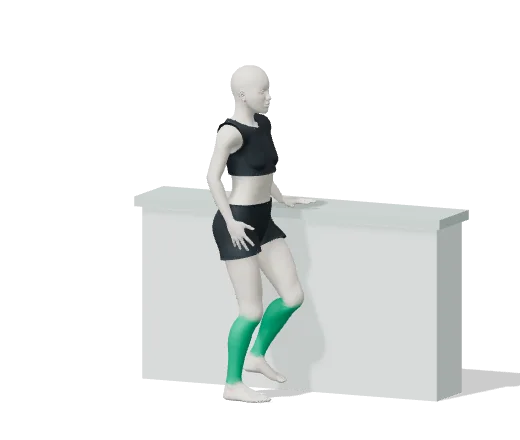 Heel-to-toe walk, step 2: Step forward
