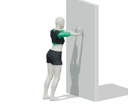 Animation of Wall push-up